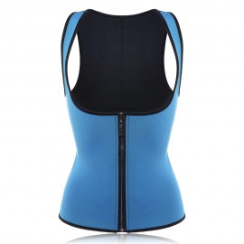 Women Front Zip Sports Trainer Cincher Corset Waist Shapewear Vest Plus Size Polyester Neoprene Vest