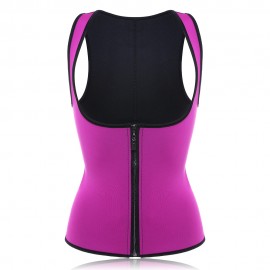 Women Front Zip Sports Trainer Cincher Corset Waist Shapewear Vest Plus Size Polyester Neoprene Vest