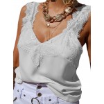 Women Lace Strap Casual Clubwear V-neck Vest  Tank Tops